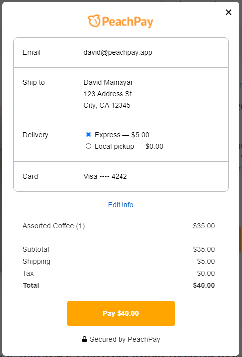 Peach | Ultra-Fast Checkout  gallery image