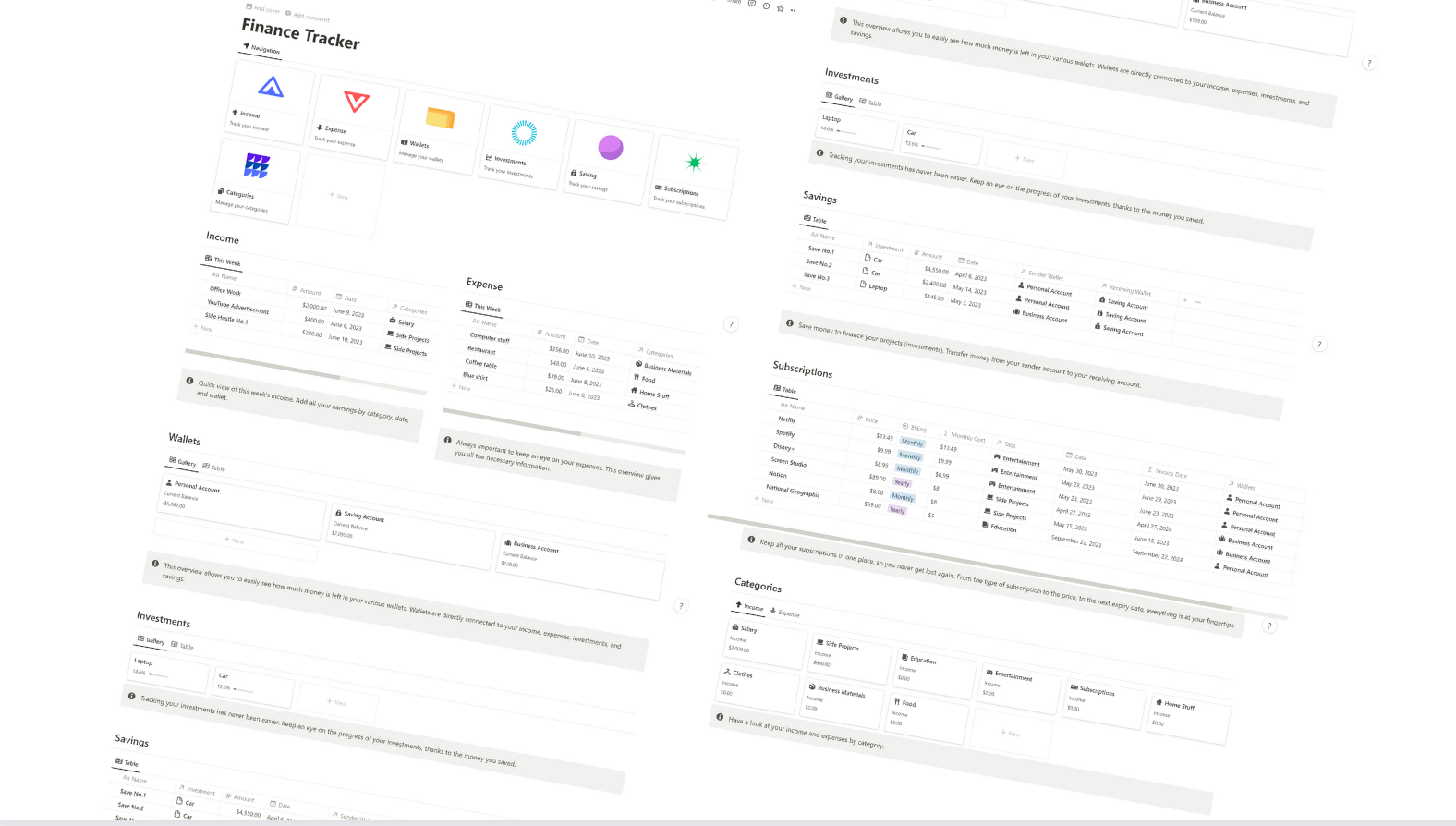 Notion Finance Tracker gallery image