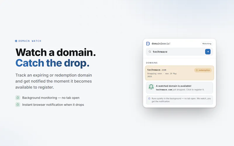domain2social screenshot 4