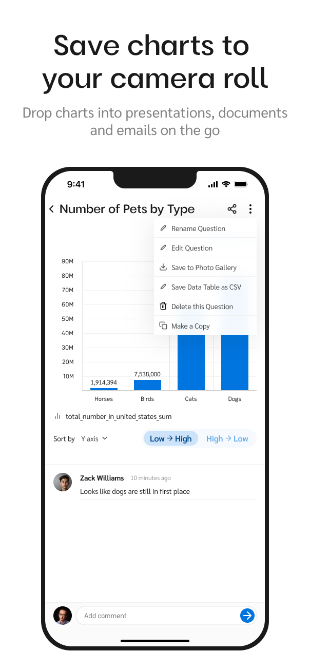 Zing - Query and visualize your data using OpenAI from your phone media 9