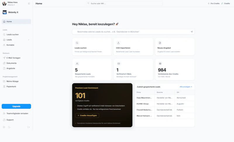 Webnity X screenshot 1