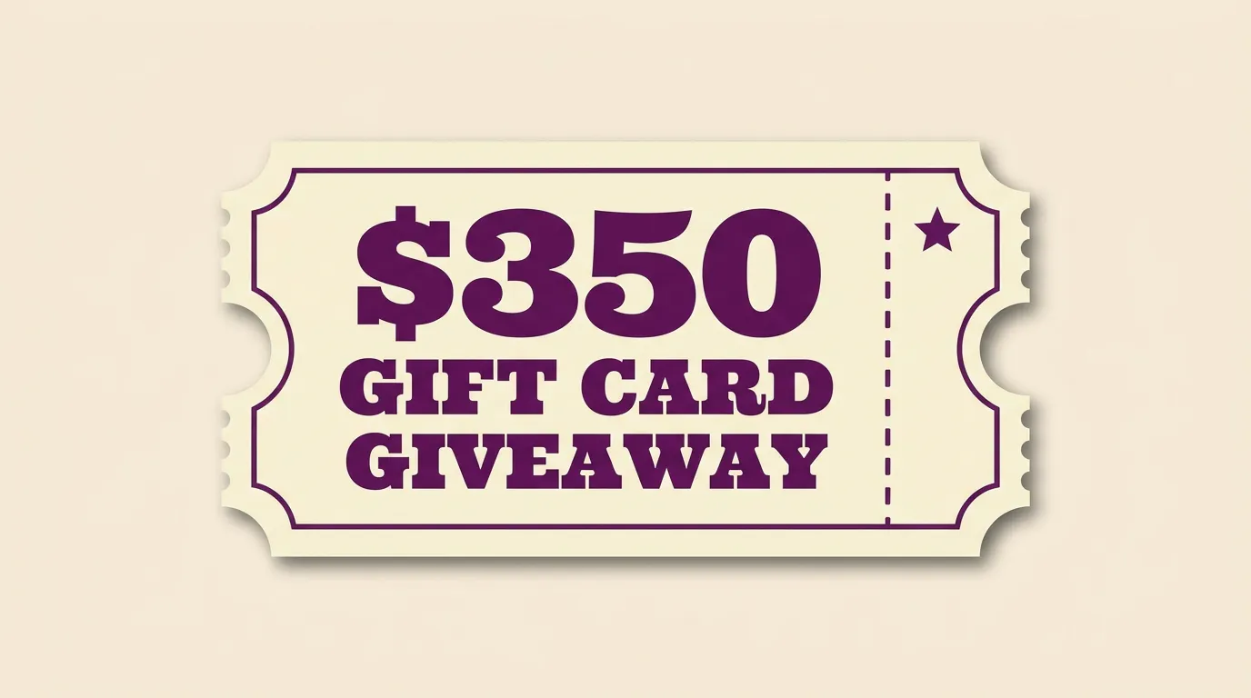 Free Gift Card Giveaway: Win $350