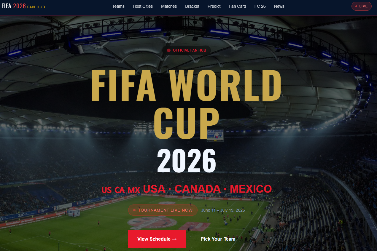 FIFA World Cup 2026 Fan Hub