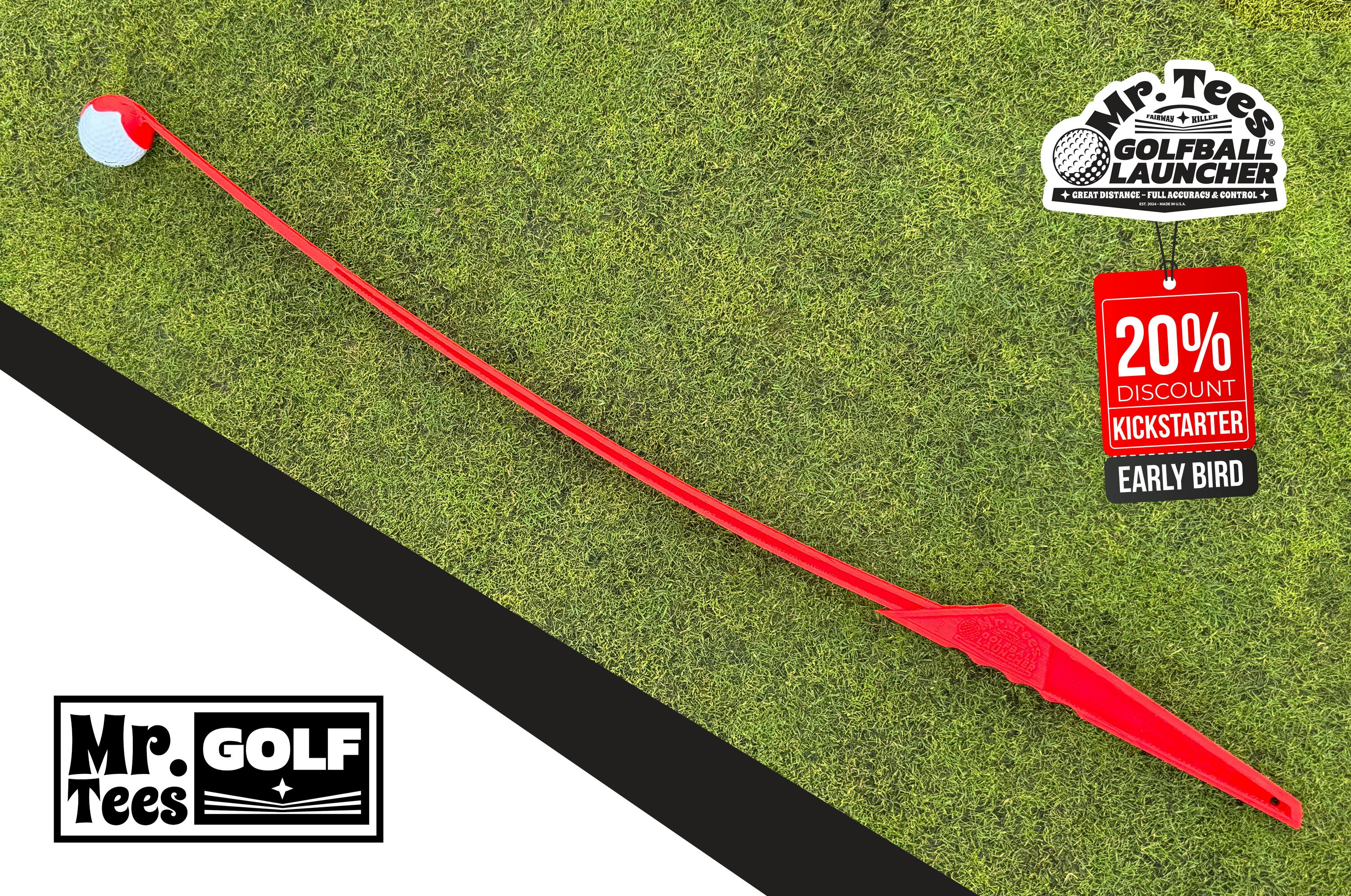 Mr. Tees Golf Ball Launcher® - Ottima distanza - Accuratezza e controllo completa media 3