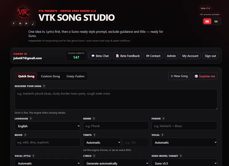 VTK Song Studio screenshot 3
