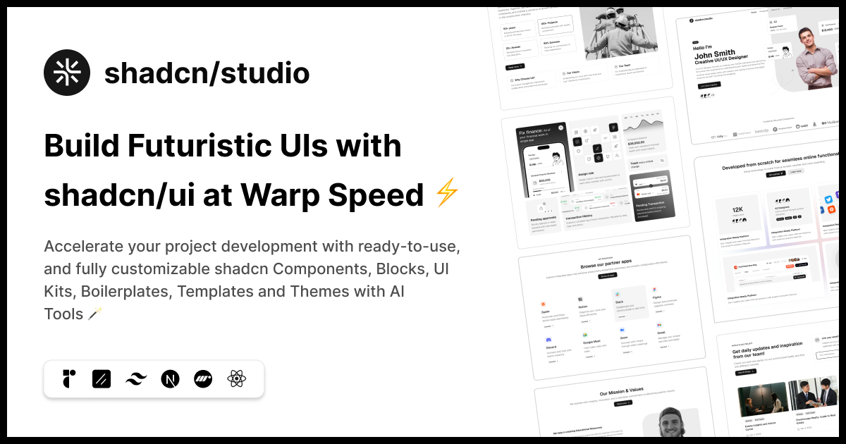 Média Shadcn / studio - Construisez des UIS futuristes à la vitesse de la chaîne avec des outils AI⚡️ 2