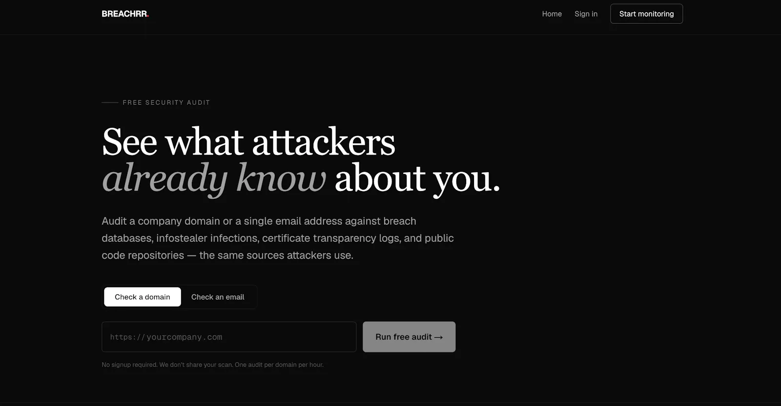 Breachrr screenshot 3