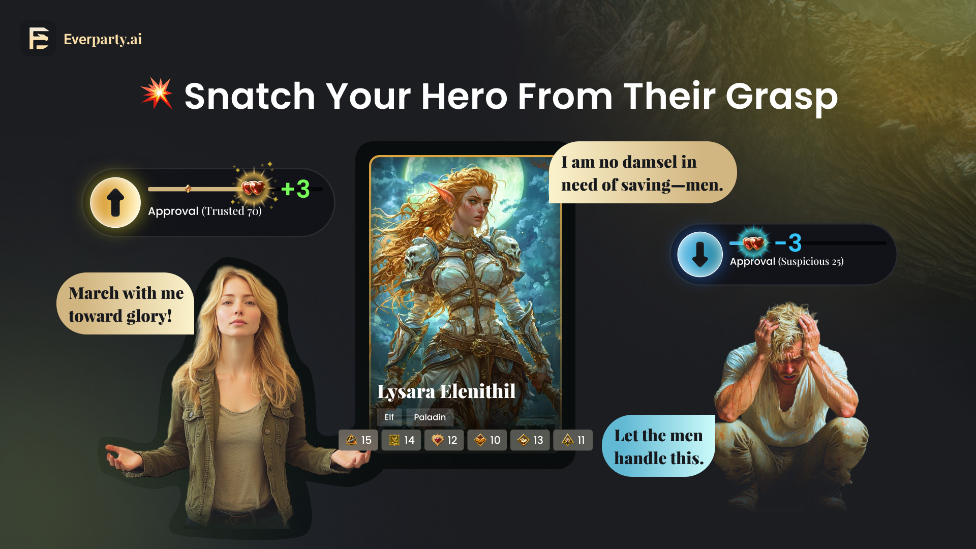 Média Everparty.ai - Recrutez vos héros d'IA dans une aventure de fantaisie sociale 2
