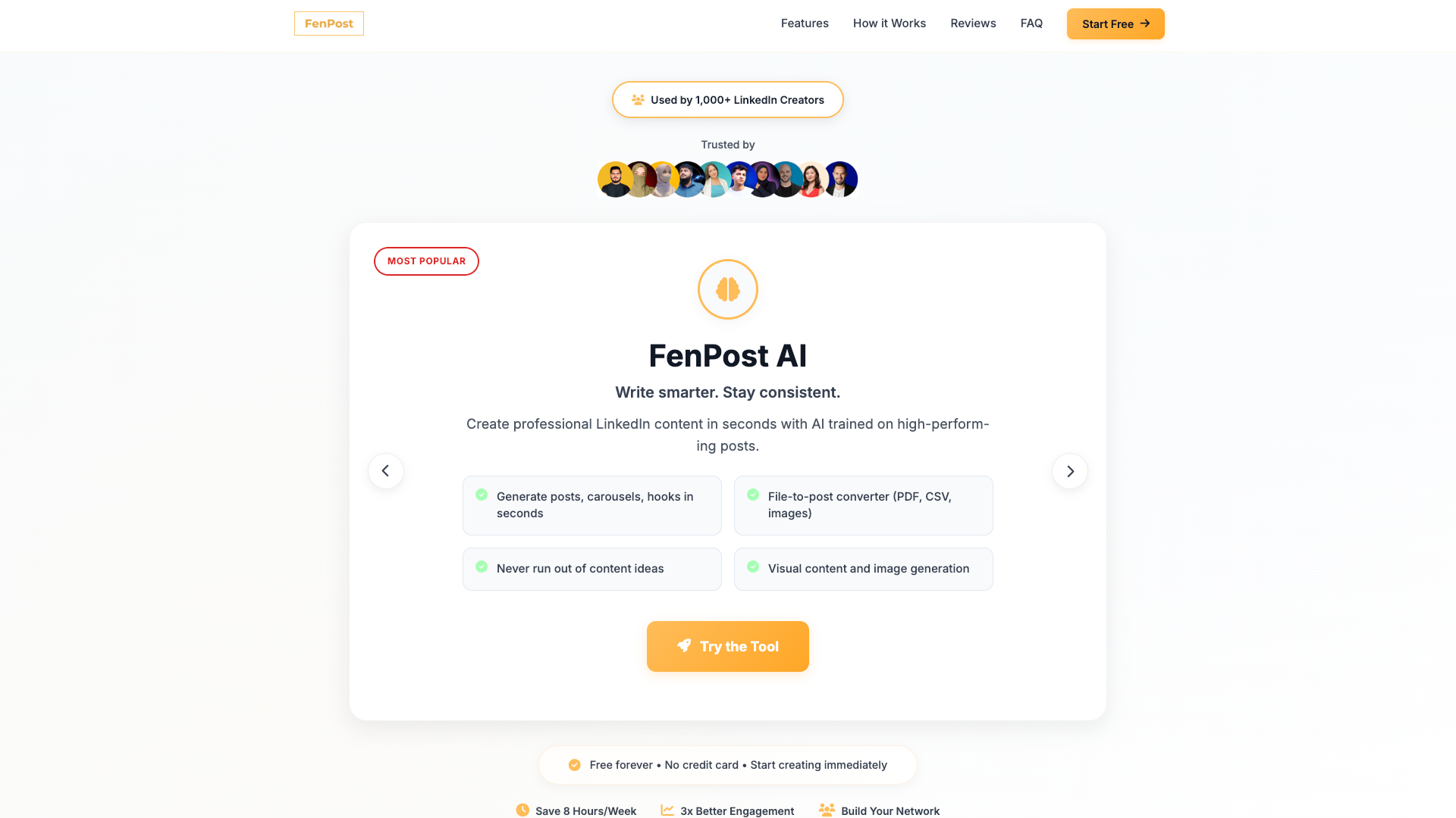 Fenpost - Saniyeler içinde AI ile çalışan LinkedIn içerik oluşturma medya 3