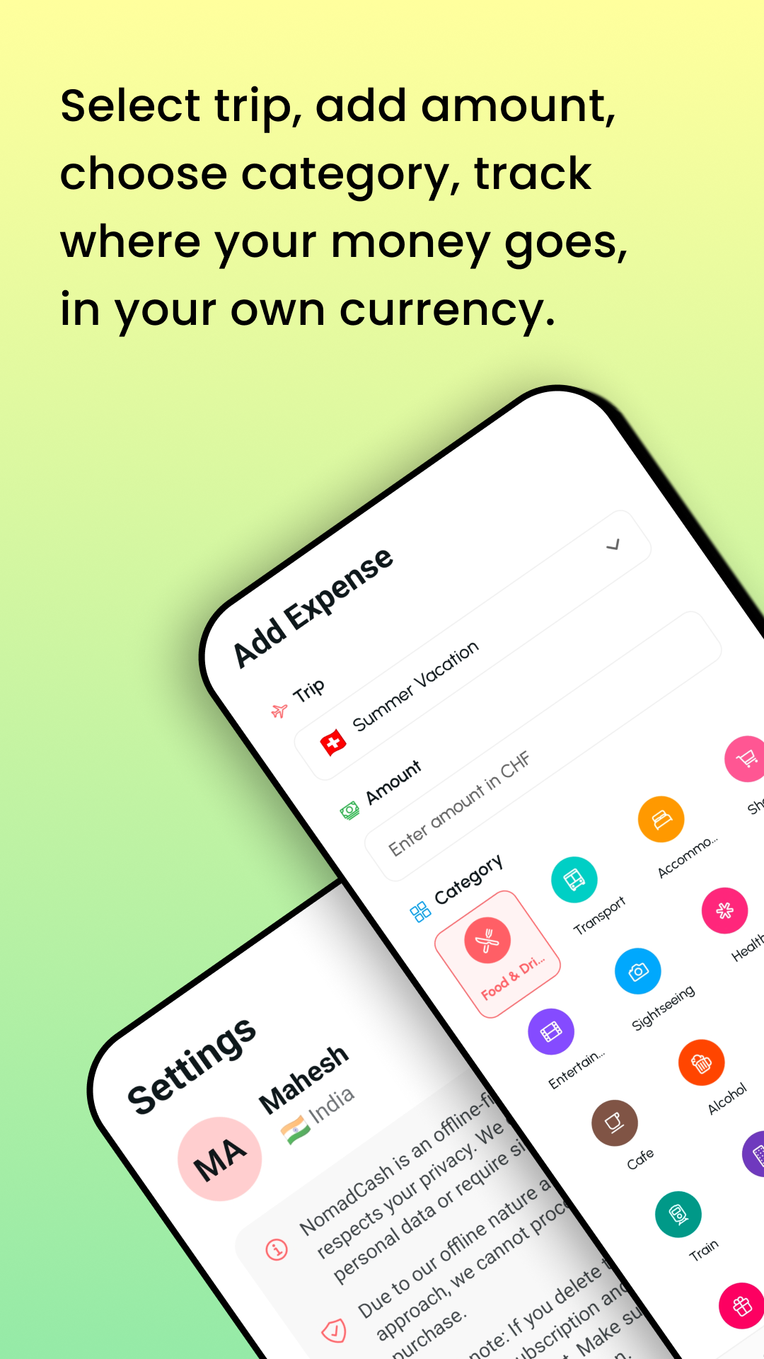 وسائط Nomadcash: نفقات السفر 4