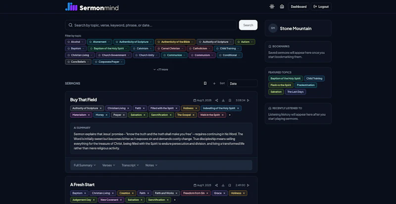 Sermon Mind screenshot 1