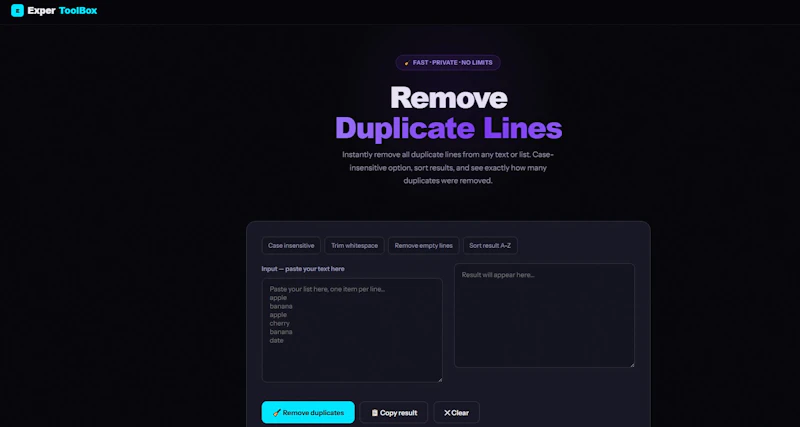 ExperToolBox — Free Online Tools  screenshot 1