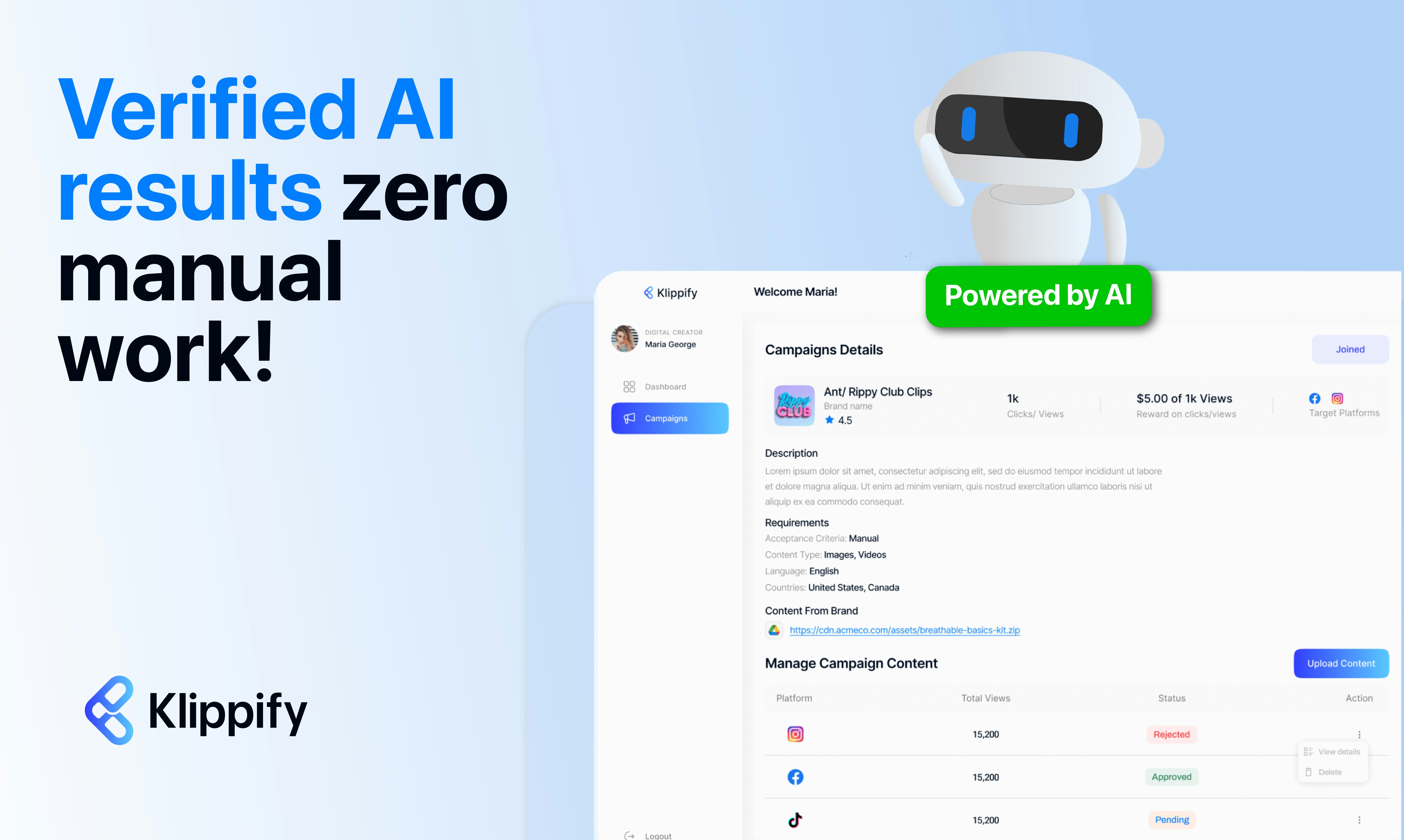 Klippify - Screenshot 3 showing product features and functionality