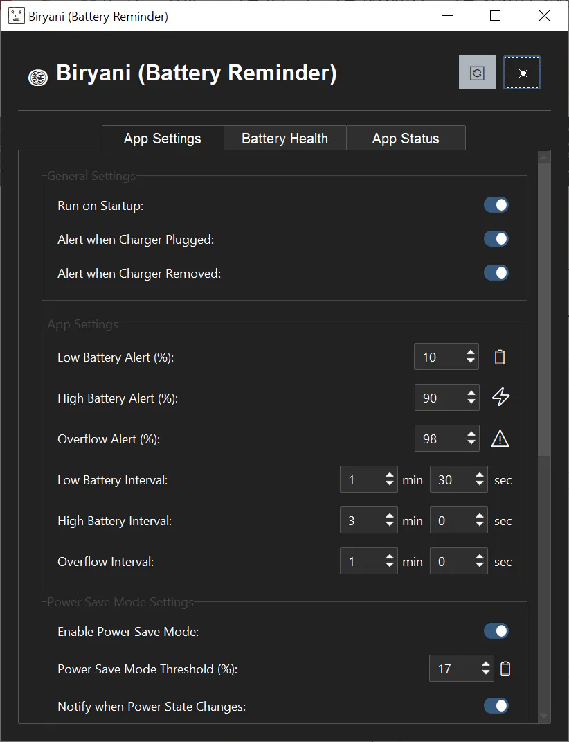 Biryani Battery Reminder gallery image