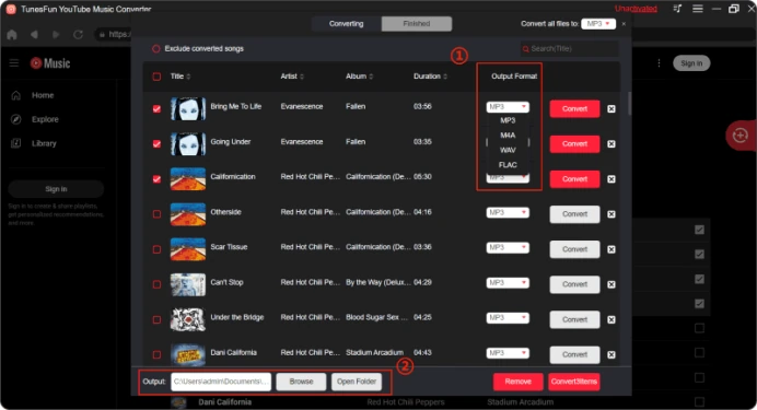 Tunesfun YouTube Music Converter media 1