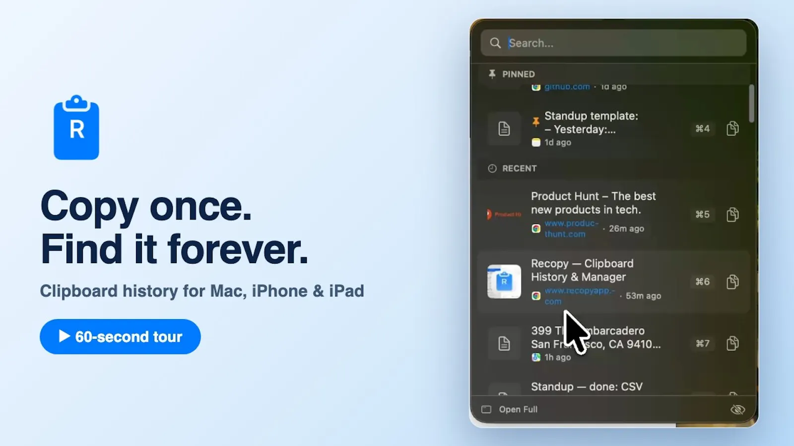 Recopy screenshot 1 (video preview)