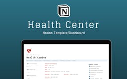 Health Center (Notion Template) media 1