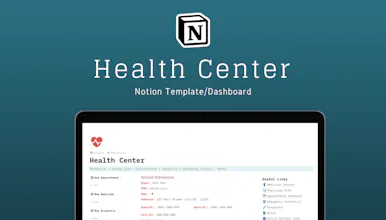 Health Center (Notion Template) gallery image