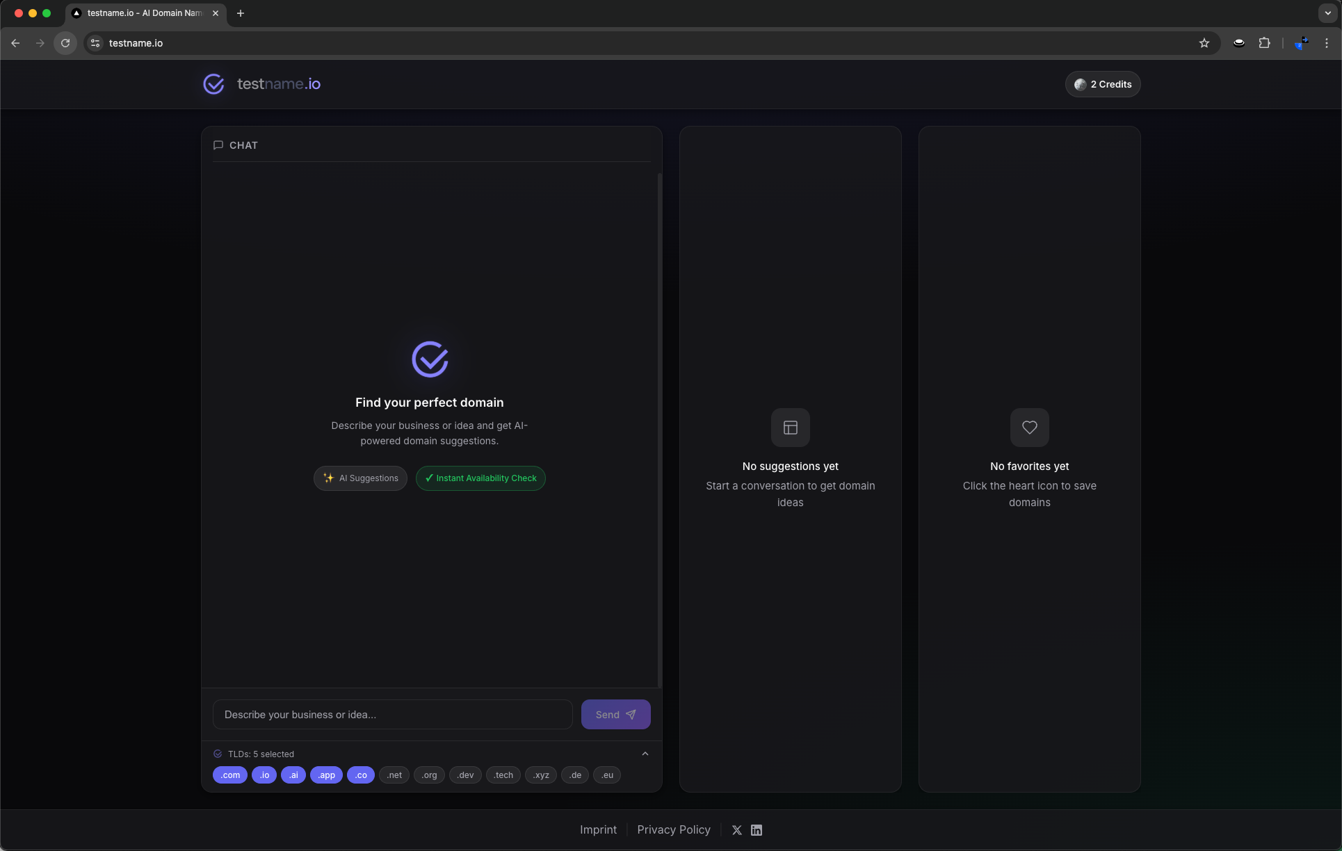 testname.io - Screenshot 3 showing product features and functionality