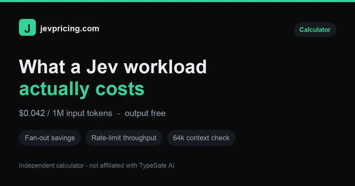 Jev Pricing gallery image