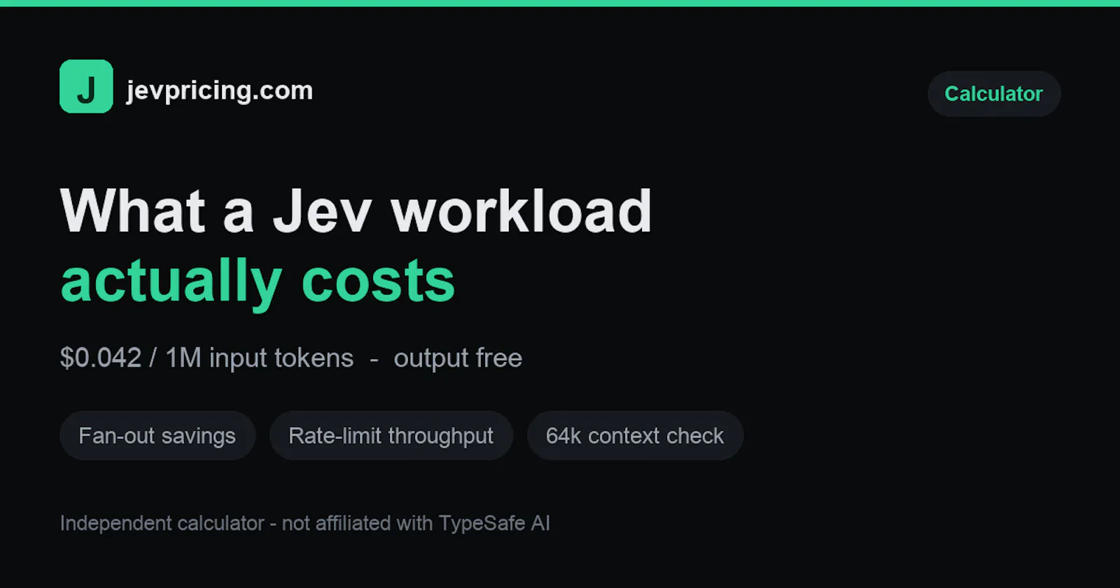 Jev Pricing screenshot 1