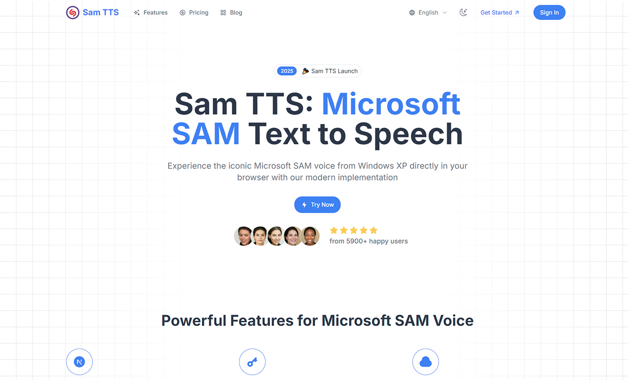 Sam TTS gallery image