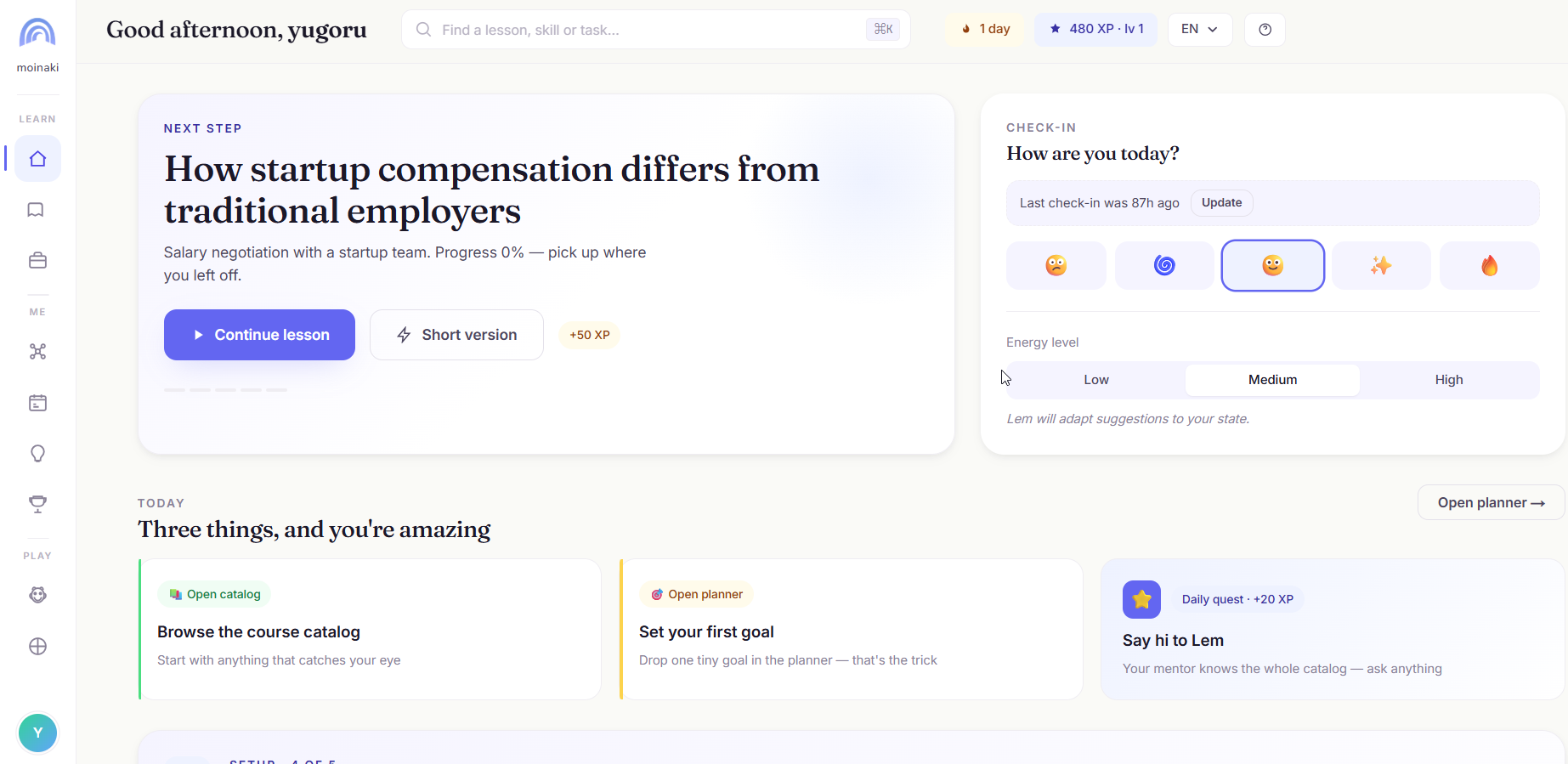 Moinaki — ADHD-friendly learning gallery image