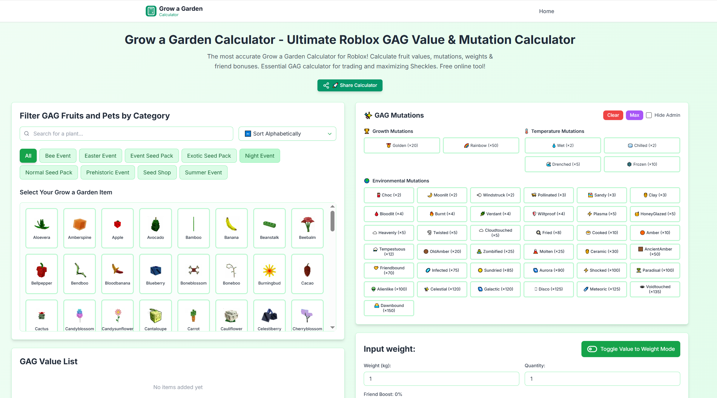 Grow a Garden Calculator gallery image