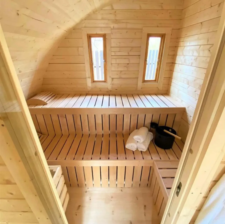 Halfmoon Pod- 4-8 PersonTraditionalSauna gallery image