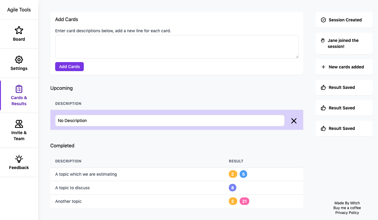 Agile Tools - Planning Poker Online gallery image