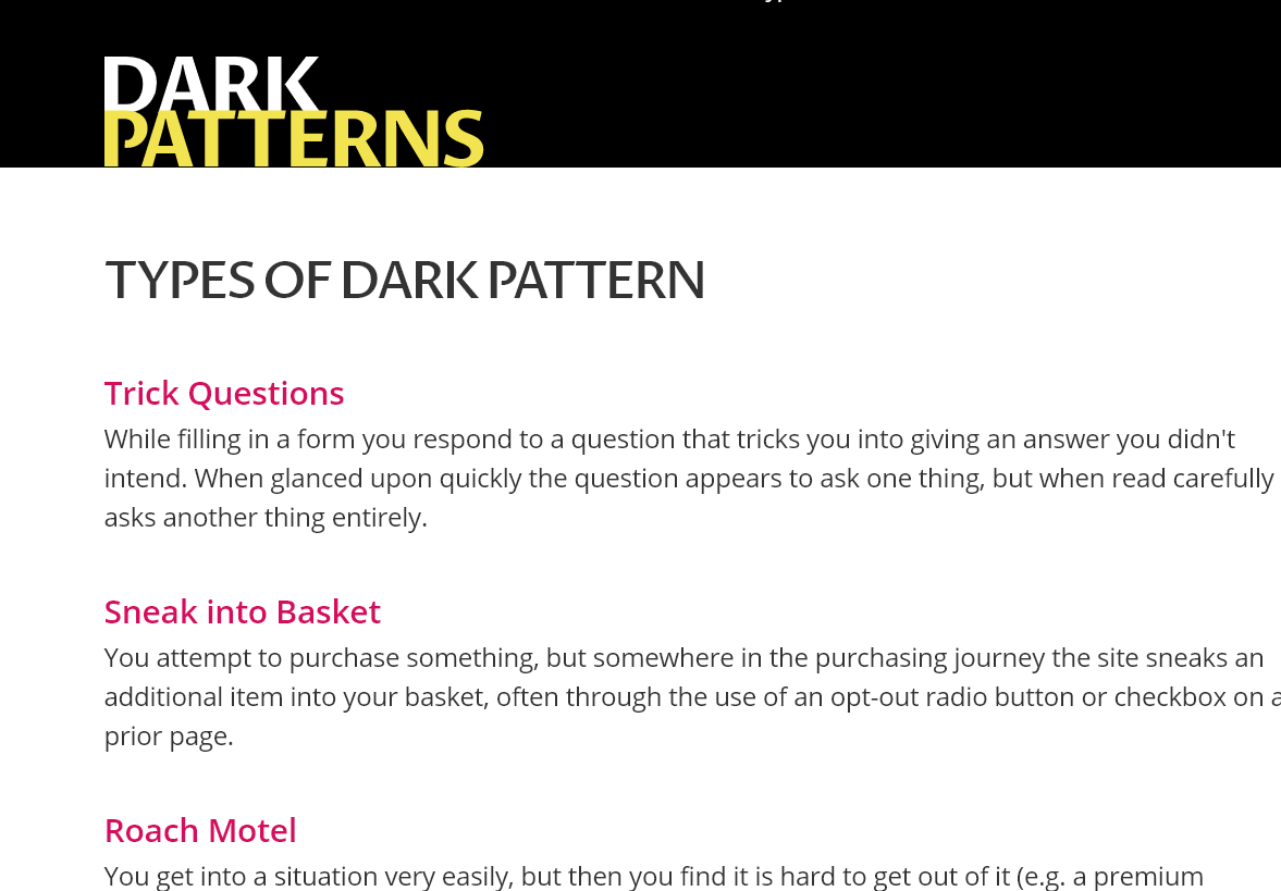 Dark Patterns gallery image