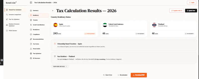 NomadTaxCalc screenshot 3