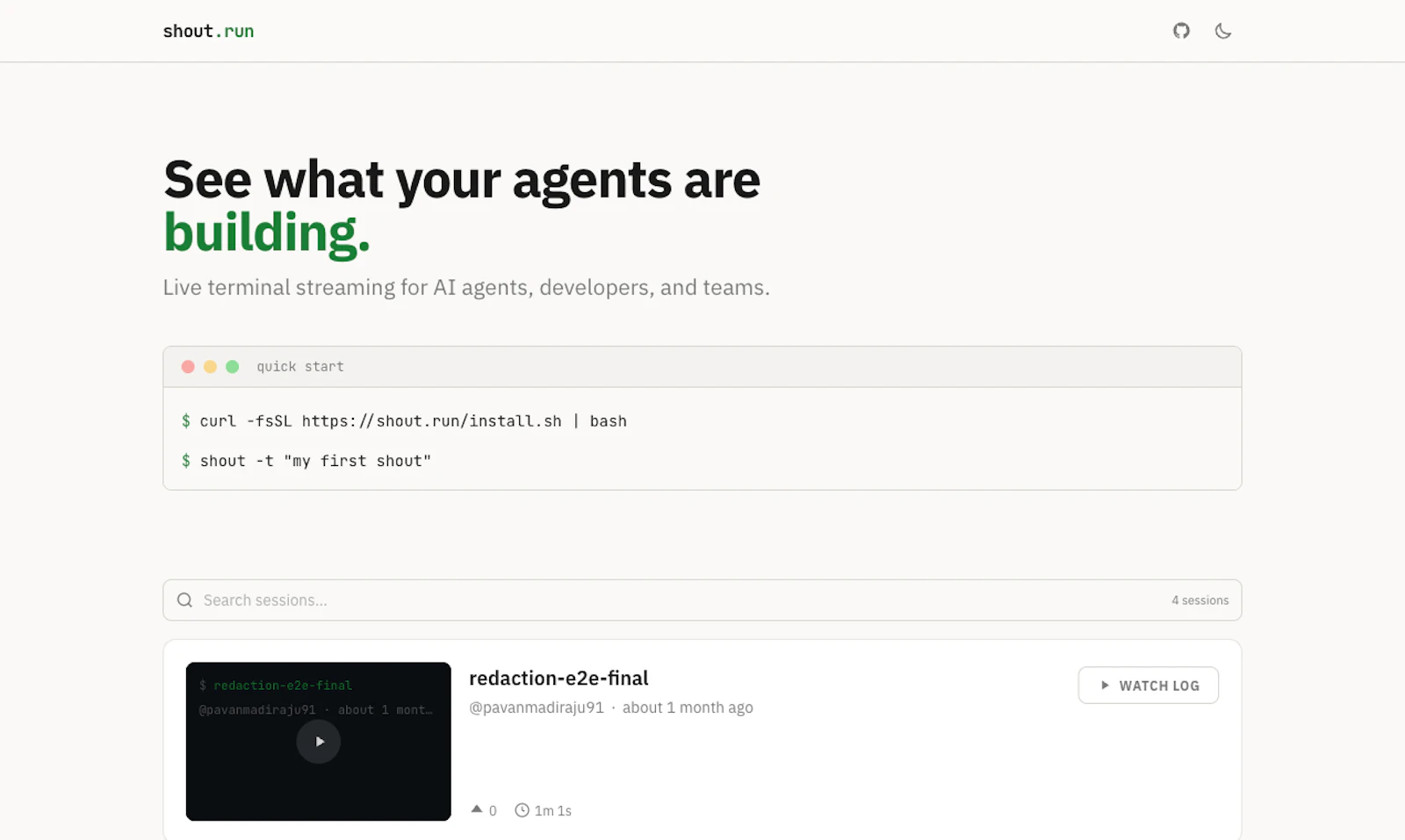 shout screenshot 1