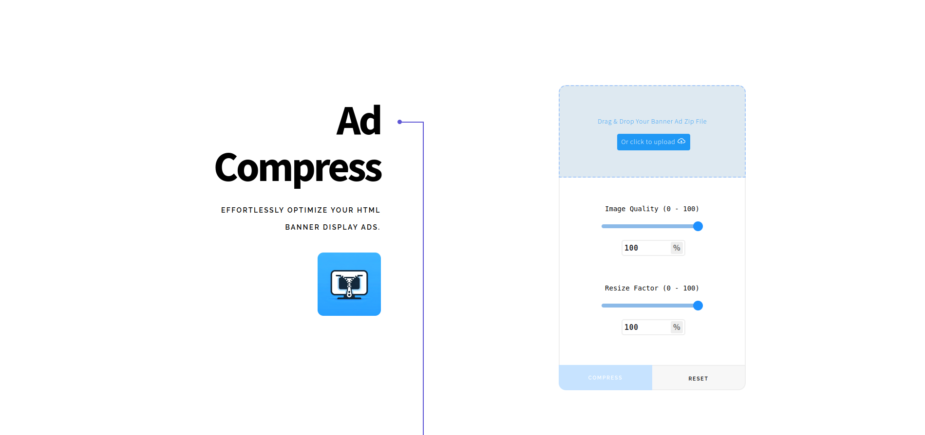 Compresa de anuncios - Comprima sus archivos ZIP HTML Banner AD media 1