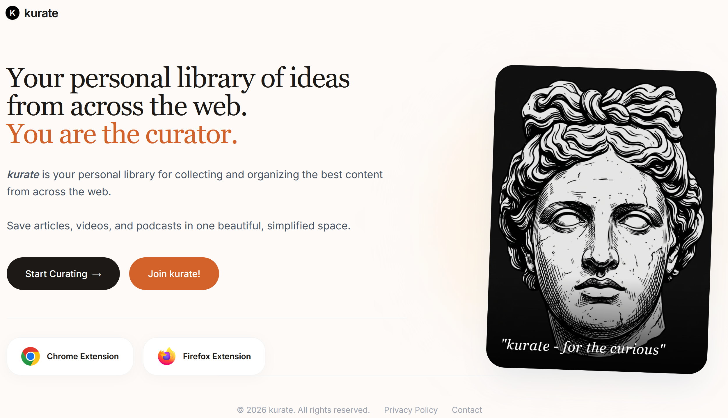 Curate the best content found on the web