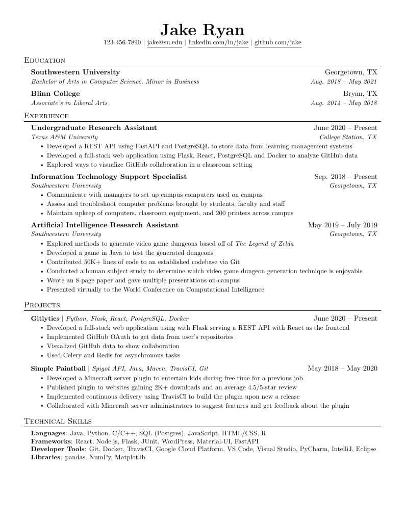 SWE Resume gallery image