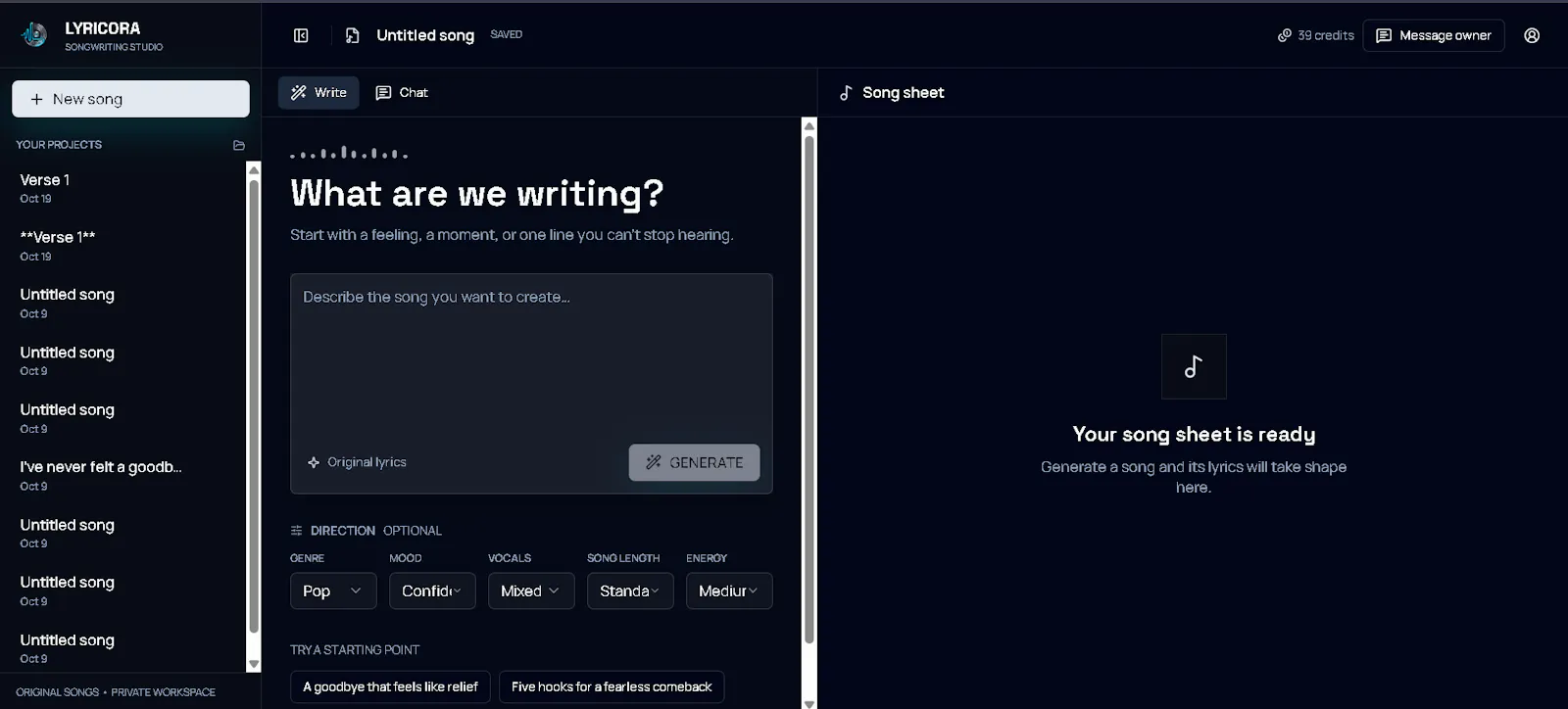 lyricora screenshot 1