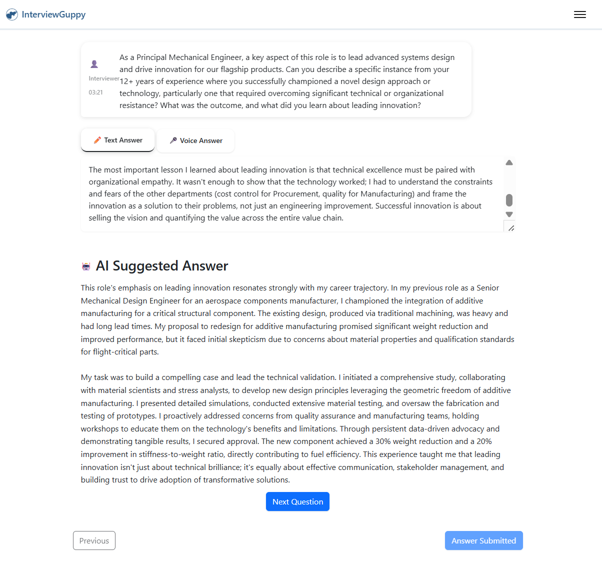 InterviewGuppy - Interview prep tool - Screenshot 5 showing product features and functionality