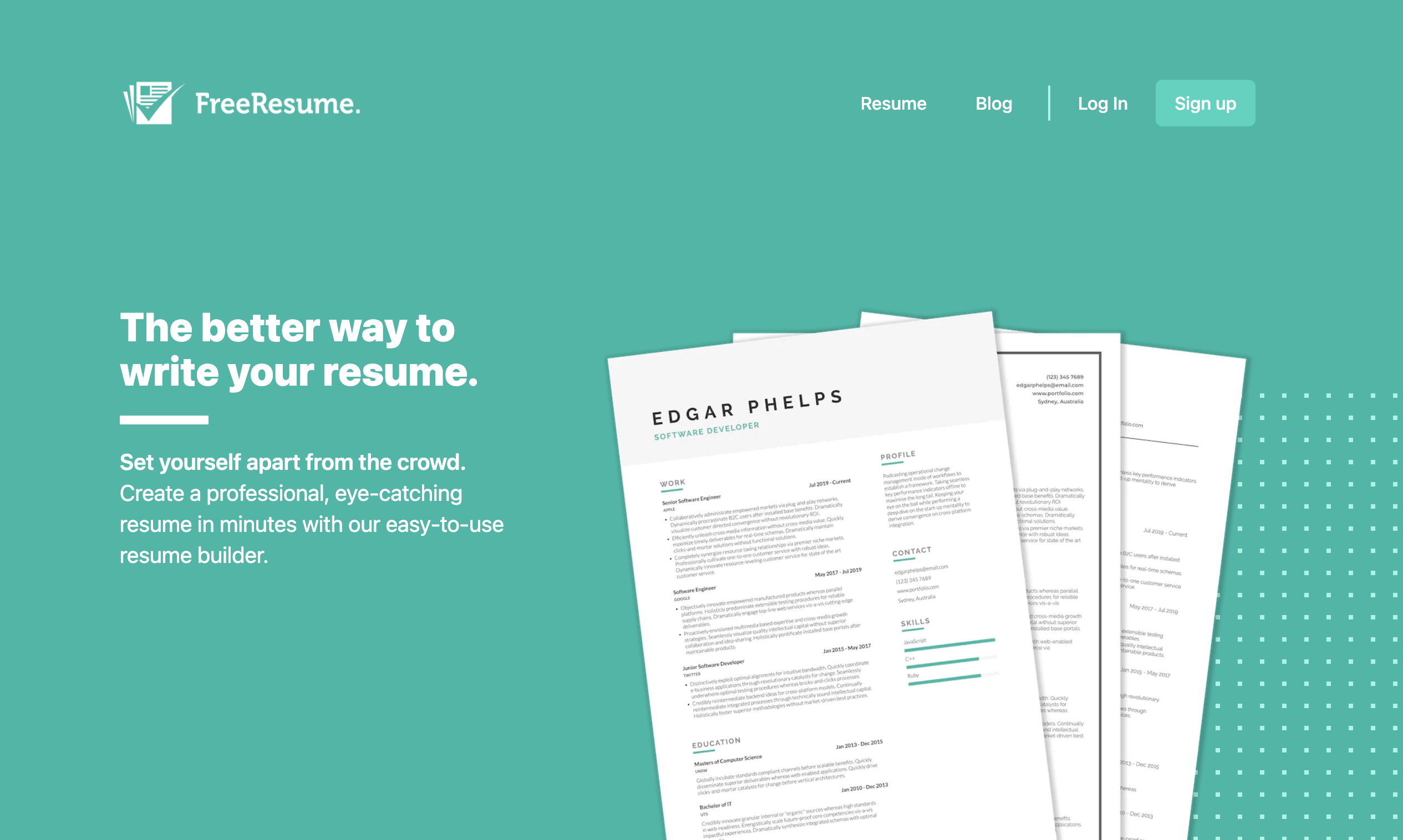 resume builder