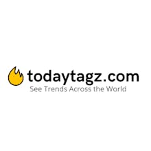 今日のtodaytagz.comのホームページのスクリーンショットで、X（以前の名前はTwitterでした）とTikTok Trends（現在ベータ版です）のトレンドハッシュタグを紹介しています。