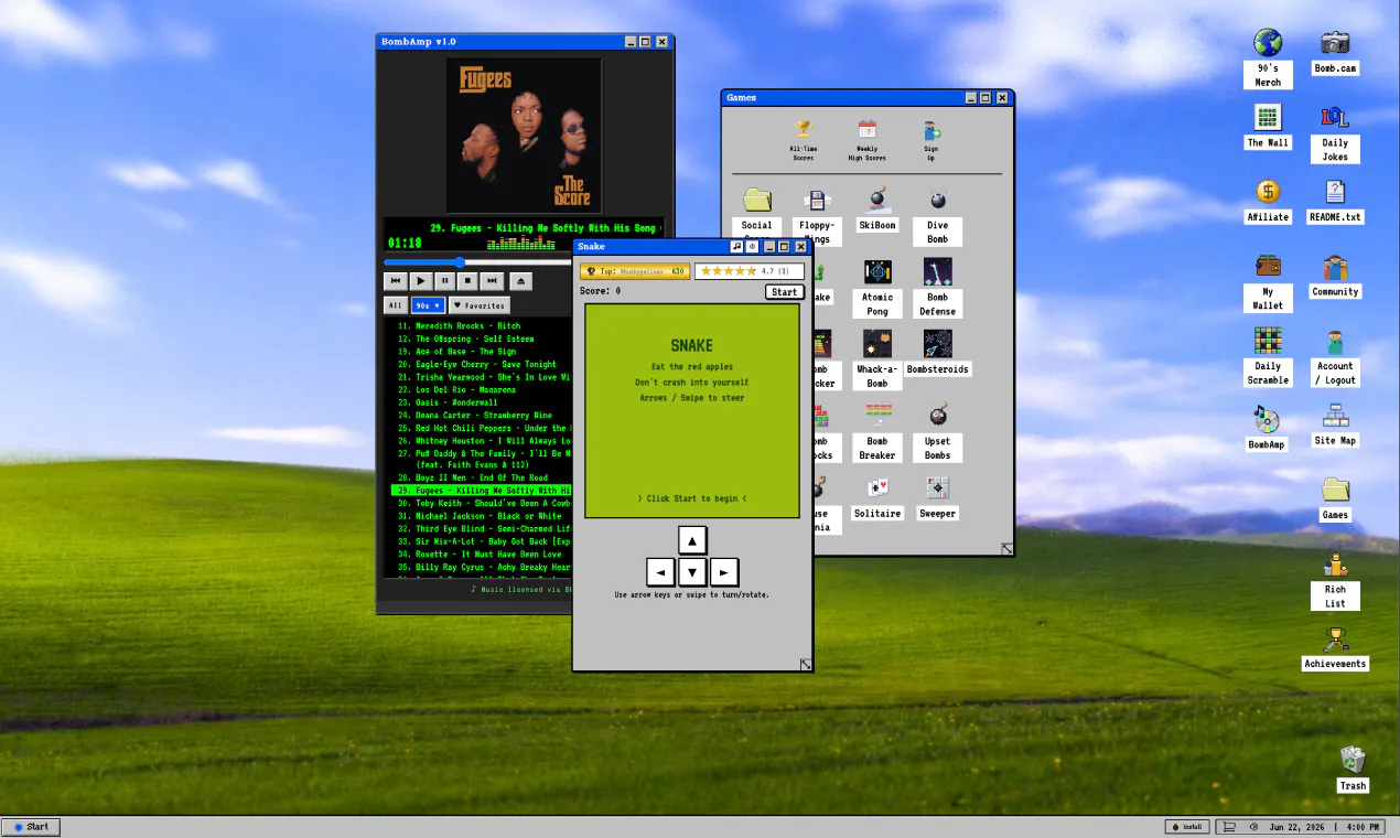 TheBomb.com Retro Operating System gallery image