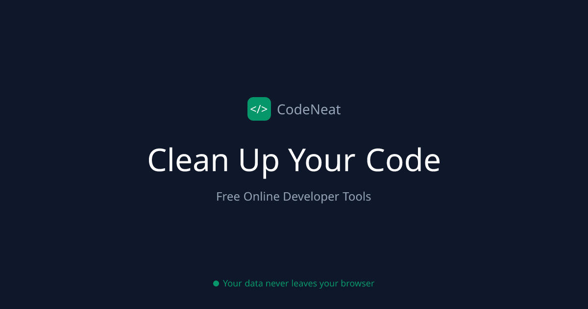 CodeNeat - Main product screenshot demonstrating key features and user interface