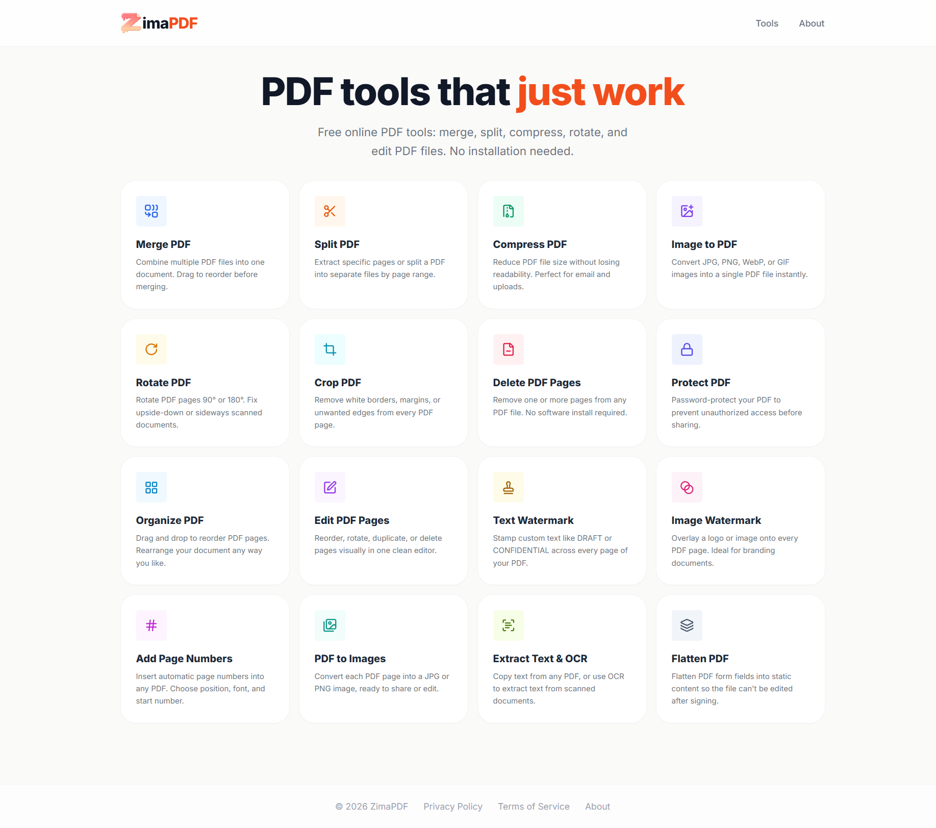 ZimaPDF - Free Online PDF Editor