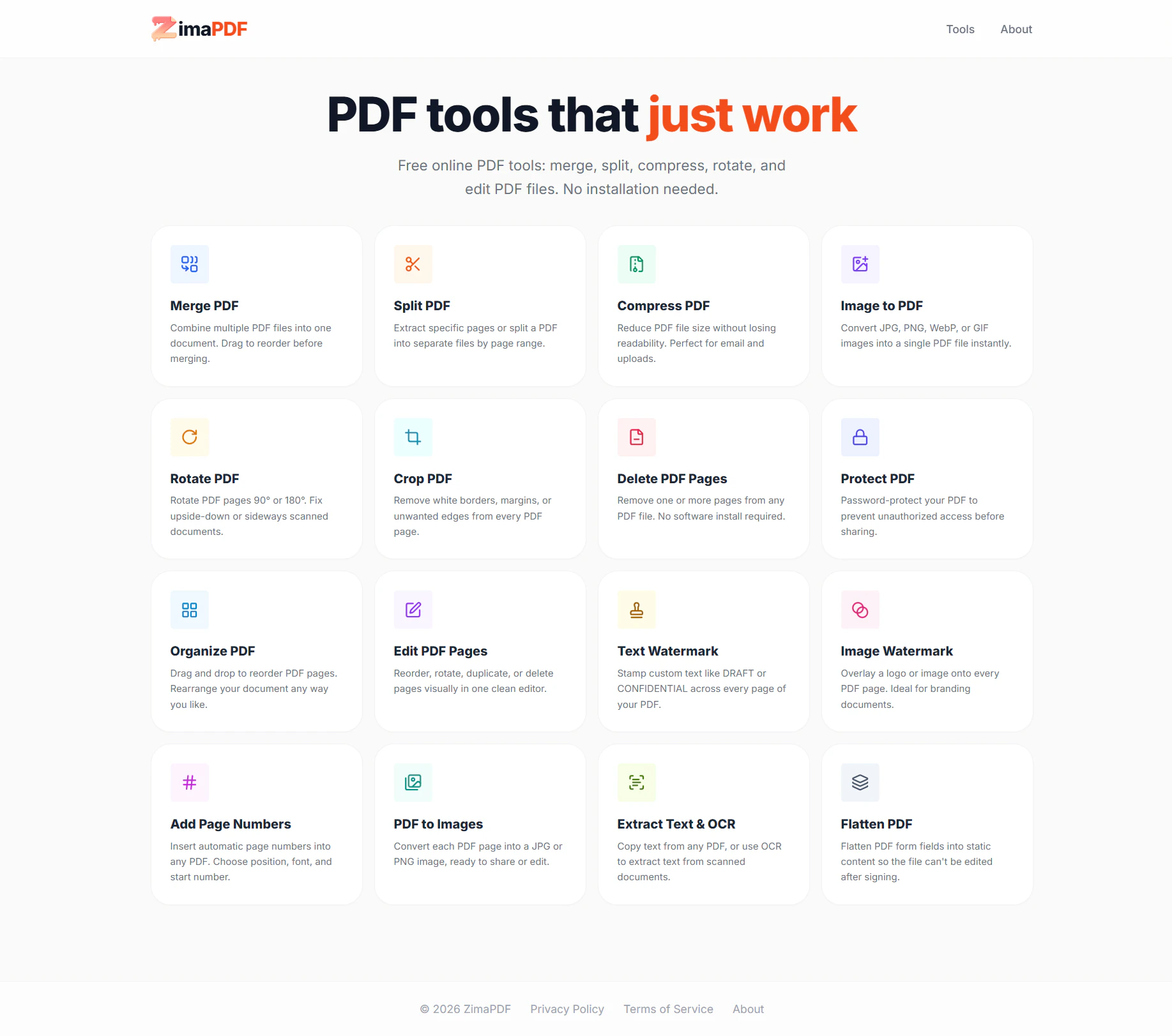 ZimaPDF - Free Online PDF Editor