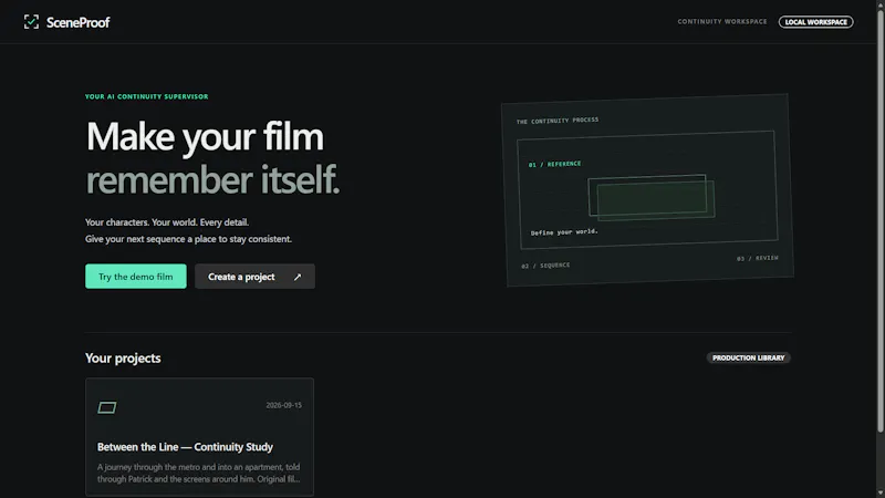 SceneProof screenshot 1