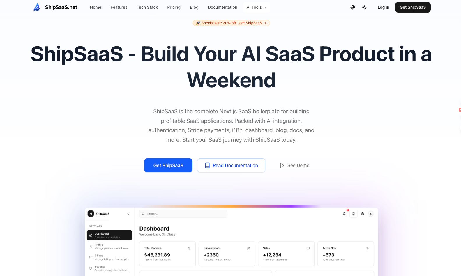 Media Shipsaas - AI SaaS trong giờ Giờ Next.js 15.4, Tailwindcss v4, AI UI mới nhất. 1