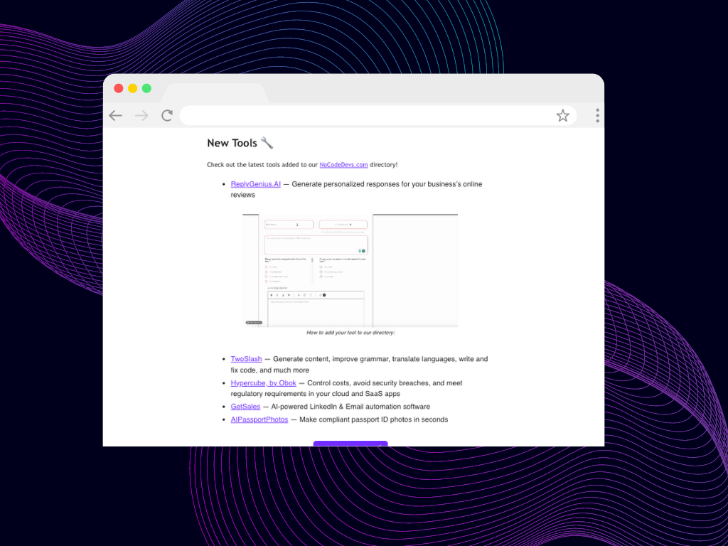 จดหมายข่าว Nocodedevs - เกตเวย์ของคุณไปยังพื้นที่ไม่มีรหัส media 3