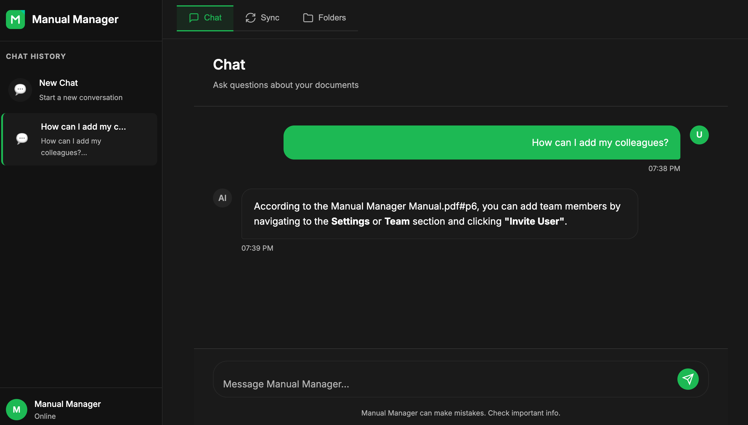 Manual Manager - Main product screenshot demonstrating key features and user interface