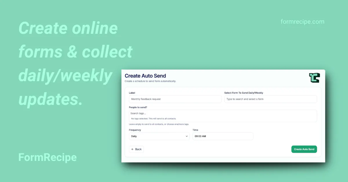 Form Recipe product banner