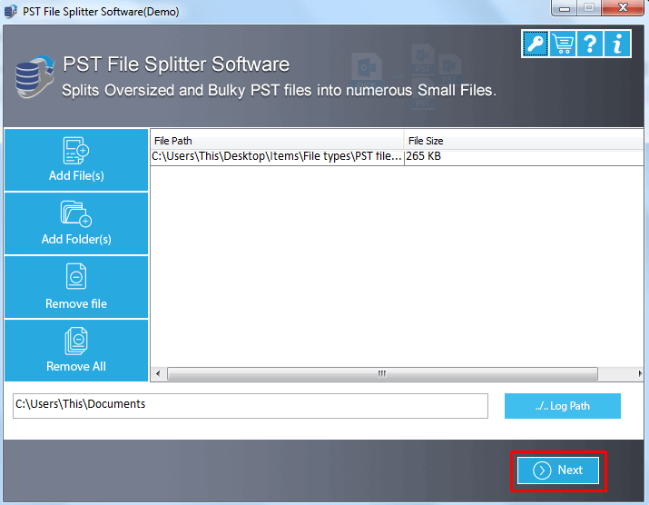 Mídia 1 de Drs Softech Outlook PST Splitter Tool - Divida os grandes arquivos PST em arquivos PST menores e seguros